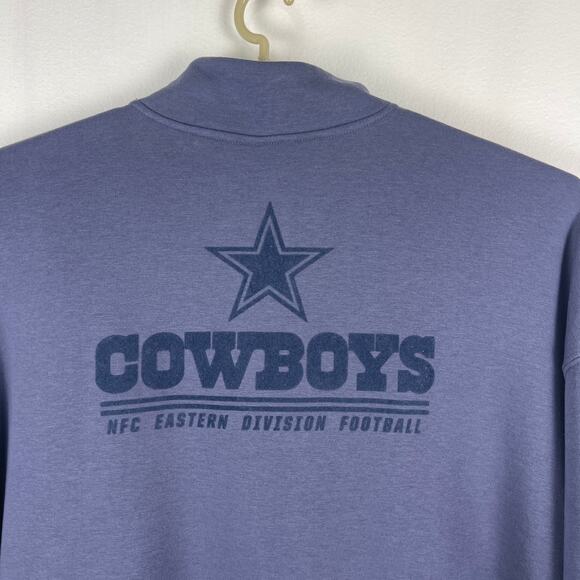 NFL Cowboys Essential Quarter Zip Sweatshirt Navy Game Day Men's Size XXL - Picture 7 of 12